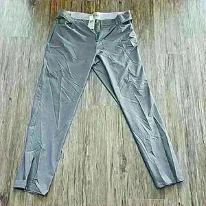 NWOT Mens Grey Adidas Stretch Elastic Casual Golf Pants 34×32